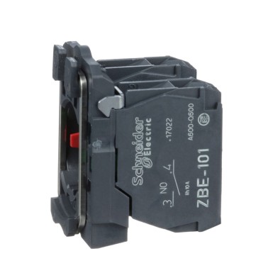 ZB5AZ105 - Single contact block with body fixing collar, Harmony XB5, plastic, screw clamp terminal, 1NO+1NC - Schneider Electric - Single contact block with body fixing collar, Harmony XB5, plastic, screw clamp terminal, 1NO+1NC - Schneider Electric - 0