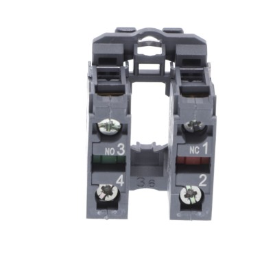 ZB5AZ105 - Single contact block with body fixing collar, Harmony XB5, plastic, screw clamp terminal, 1NO+1NC - Schneider Electric - Single contact block with body fixing collar, Harmony XB5, plastic, screw clamp terminal, 1NO+1NC - Schneider Electric - 1