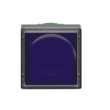 ZB5CH363 - Head for illuminated push button, Harmony XB5, plastic, blue square flush, 22mm, universal LED, push-push, unmarked - Schneider Electric - Head for illuminated push button, Harmony XB5, plastic, blue square flush, 22mm, universal LED, push-push, unmarked - Schneider Electric - 4