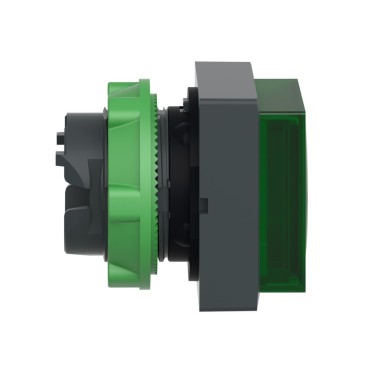 ZB5CW133 - Head for illuminated push button, Harmony XB5, green square projecting, 22mm, universal LED, spring return, unmarked - Schneider Electric - Head for illuminated push button, Harmony XB5, green square projecting, 22mm, universal LED, spring return, unmarked - Schneider Electric - 3