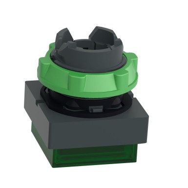 ZB5CW133 - Head for illuminated push button, Harmony XB5, green square projecting, 22mm, universal LED, spring return, unmarked - Schneider Electric - Head for illuminated push button, Harmony XB5, green square projecting, 22mm, universal LED, spring return, unmarked - Schneider Electric - 5