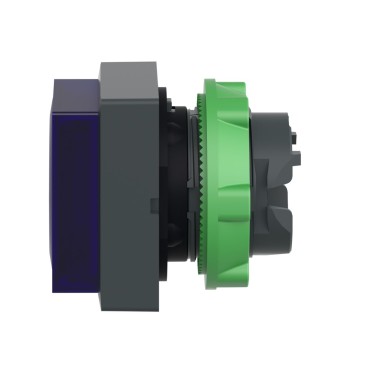 ZB5CW163 - Head for illuminated push button, Harmony XB5, blue square projecting illum pushbutton ?22 mm spring - Schneider Electric - Head for illuminated push button, Harmony XB5, blue square projecting illum pushbutton ?22 mm spring - Schneider Electric - 2