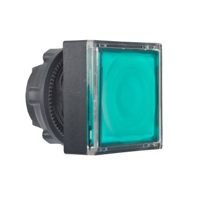 ZB5CW333 - Head for illuminated push button, Harmony XB5, green square square flush, 22mm, universal LED, for insertion of legend - Schneider Electric - Head for illuminated push button, Harmony XB5, green square square flush, 22mm, universal LED, for insertion of legend - Schneider Electric - 0