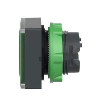 ZB5CW333 - Head for illuminated push button, Harmony XB5, green square square flush, 22mm, universal LED, for insertion of legend - Schneider Electric - Head for illuminated push button, Harmony XB5, green square square flush, 22mm, universal LED, for insertion of legend - Schneider Electric - 2