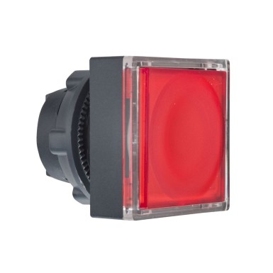 ZB5CW343 - Head for illuminated push button, Harmony XB5, red square square flush 22mm, universal LED, for insertion of legend - Schneider Electric - Head for illuminated push button, Harmony XB5, red square square flush 22mm, universal LED, for insertion of legend - Schneider Electric - 0