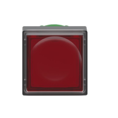 ZB5CW343 - Head for illuminated push button, Harmony XB5, red square square flush 22mm, universal LED, for insertion of legend - Schneider Electric - Head for illuminated push button, Harmony XB5, red square square flush 22mm, universal LED, for insertion of legend - Schneider Electric - 1