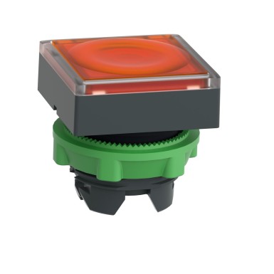 ZB5CW353 - Head for illuminated push button, Harmony XB5, orange square flush, 22mm, universal LED, spring return, unmarked - Schneider Electric - Head for illuminated push button, Harmony XB5, orange square flush, 22mm, universal LED, spring return, unmarked - Schneider Electric - 3