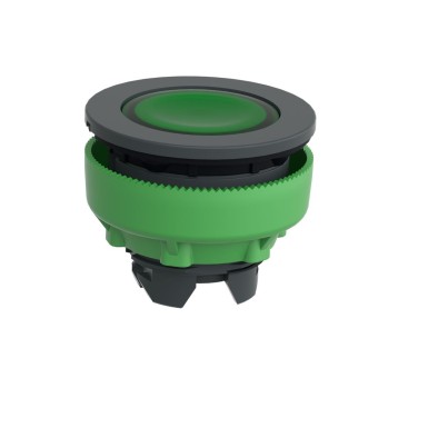 ZB5FA38 - Head for illuminated push button, Harmony XB5, antimicrobial, plastic, green flush mounted, 30mm, universal LED, - Schneider Electric - Head for illuminated push button, Harmony XB5, antimicrobial, plastic, green flush mounted, 30mm, universal LED, - Schneider Electric - 6