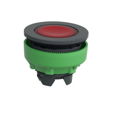 ZB5FA48 - Head for illuminated push button, Harmony XB5, antimicrobial, plastic, red flush mounted, 30mm, universal LED, - Schneider Electric - Head for illuminated push button, Harmony XB5, antimicrobial, plastic, red flush mounted, 30mm, universal LED, - Schneider Electric - 6