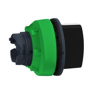 ZB5FD5 - Harmony XB5, Antimicrobial Flush mounted selector switch head, plastic, black, Ш30, 3 positions, spring return to center - Schneider Electric - Harmony XB5, Antimicrobial Flush mounted selector switch head, plastic, black, Ш30, 3 positions, spring return to center - Schneider Electric - 3