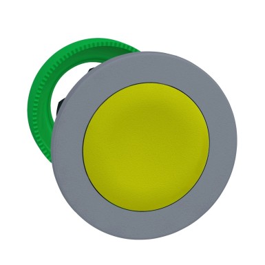 ZB5FH05C0 - Harmony XB5, Flush mounted push button head, plastic, yellow, Ш30, push-push, grey bezel - Schneider Electric - Harmony XB5, Flush mounted push button head, plastic, yellow, Ш30, push-push, grey bezel - Schneider Electric - 0