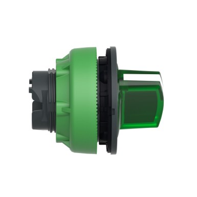 ZB5FK1233 - Head for illuminated selector switch, Harmony XB5, universal LED, green handle, flush, 22mm, 2 positions, stay put - Schneider Electric - Head for illuminated selector switch, Harmony XB5, universal LED, green handle, flush, 22mm, 2 positions, stay put - Schneider Electric - 3