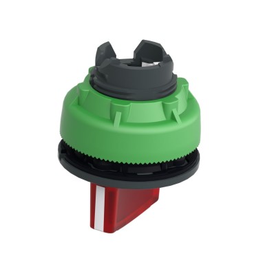 ZB5FK1243 - Head for illuminated selector switch, Harmony XB5, plastic, red handle, universal LED, 2 positions, stay put - Schneider Electric - Head for illuminated selector switch, Harmony XB5, plastic, red handle, universal LED, 2 positions, stay put - Schneider Electric - 4