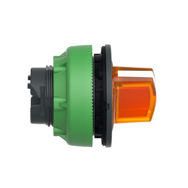 ZB5FK1253 - Head for illuminated selector switch, Harmony XB5, plastic, orange handle, universal LED, 2 positions, stay put - Schneider Electric - Head for illuminated selector switch, Harmony XB5, plastic, orange handle, universal LED, 2 positions, stay put - Schneider Electric - 3