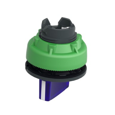 ZB5FK1263 - Head for illuminated selector switch, Harmony XB5, plastic, blue handle, universal LED, 2 positions, stay put - Schneider Electric - Head for illuminated selector switch, Harmony XB5, plastic, blue handle, universal LED, 2 positions, stay put - Schneider Electric - 3