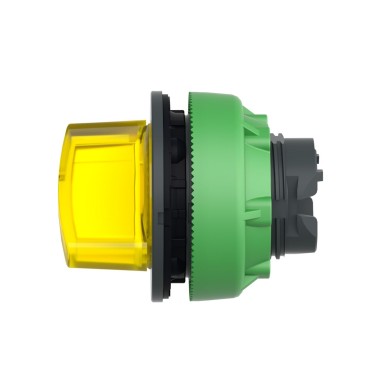 ZB5FK1283 - Head for illuminated selector switch, Harmony XB5, plastic, yellow handle, universal LED, 2 positions, stay put - Schneider Electric - Head for illuminated selector switch, Harmony XB5, plastic, yellow handle, universal LED, 2 positions, stay put - Schneider Electric - 1