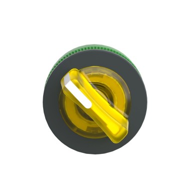 ZB5FK1283 - Head for illuminated selector switch, Harmony XB5, plastic, yellow handle, universal LED, 2 positions, stay put - Schneider Electric - Head for illuminated selector switch, Harmony XB5, plastic, yellow handle, universal LED, 2 positions, stay put - Schneider Electric - 5