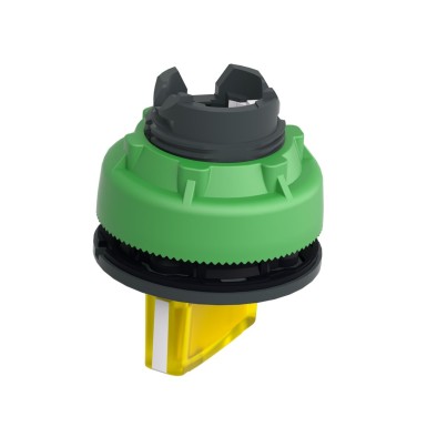 ZB5FK1283 - Head for illuminated selector switch, Harmony XB5, plastic, yellow handle, universal LED, 2 positions, stay put - Schneider Electric - Head for illuminated selector switch, Harmony XB5, plastic, yellow handle, universal LED, 2 positions, stay put - Schneider Electric - 6