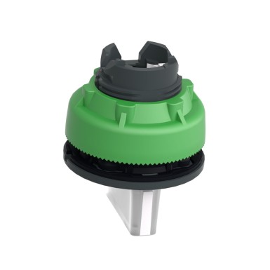 ZB5FK1313 - Head for illuminated selector switch, Harmony XB5, plastic, white handle, flush mounted, universal LED, 3 positions - Schneider Electric - Head for illuminated selector switch, Harmony XB5, plastic, white handle, flush mounted, universal LED, 3 positions - Schneider Electric - 3