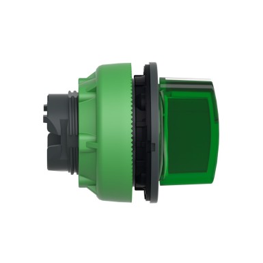 ZB5FK1333 - Head for illuminated selector switch, Harmony XB5, plastic, green handle, flush mounted, universal LED, 3 positions - Schneider Electric - Head for illuminated selector switch, Harmony XB5, plastic, green handle, flush mounted, universal LED, 3 positions - Schneider Electric - 2