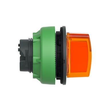 ZB5FK1353 - Head for illuminated selector switch, Harmony XB5, plastic, orange handle, flush mounted, universal LED, 3 positions - Schneider Electric - Head for illuminated selector switch, Harmony XB5, plastic, orange handle, flush mounted, universal LED, 3 positions - Schneider Electric - 4