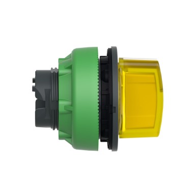 ZB5FK1383 - Head for illuminated selector switch, Harmony XB5, plastic, yellow handle, flush mounted, universal LED, 3 positions - Schneider Electric - Head for illuminated selector switch, Harmony XB5, plastic, yellow handle, flush mounted, universal LED, 3 positions - Schneider Electric - 1