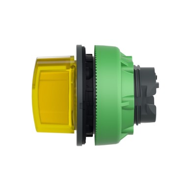 ZB5FK1383 - Head for illuminated selector switch, Harmony XB5, plastic, yellow handle, flush mounted, universal LED, 3 positions - Schneider Electric - Head for illuminated selector switch, Harmony XB5, plastic, yellow handle, flush mounted, universal LED, 3 positions - Schneider Electric - 6