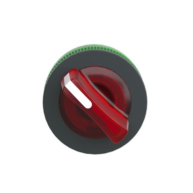 ZB5FK1443 - Head for illuminated selector switch, Harmony XB5, plastic, red handle, universal LED, 2 positions, spring return - Schneider Electric - Head for illuminated selector switch, Harmony XB5, plastic, red handle, universal LED, 2 positions, spring return - Schneider Electric - 4