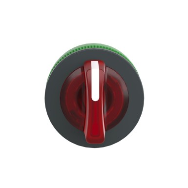 ZB5FK1843 - Head for illuminated selector switch, Harmony XB5, plastic, red handle, universal LED, 3 positions, right to center - Schneider Electric - Head for illuminated selector switch, Harmony XB5, plastic, red handle, universal LED, 3 positions, right to center - Schneider Electric - 3