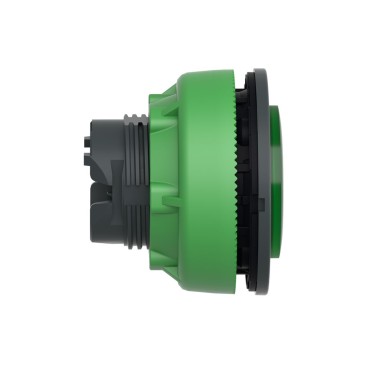 ZB5FW133 - Head for illuminated push button, Harmony XB5, plastic, green projecting, universal LED, spring return, unmarked - Schneider Electric - Head for illuminated push button, Harmony XB5, plastic, green projecting, universal LED, spring return, unmarked - Schneider Electric - 1