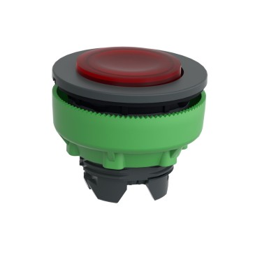 ZB5FW143 - Head for illuminated push button, Harmony XB5, plastic, red projecting, universal LED, spring return, unmarked - Schneider Electric - Head for illuminated push button, Harmony XB5, plastic, red projecting, universal LED, spring return, unmarked - Schneider Electric - 4