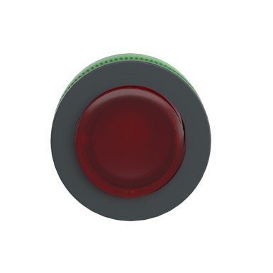 ZB5FW143 - Head for illuminated push button, Harmony XB5, plastic, red projecting, universal LED, spring return, unmarked - Schneider Electric - Head for illuminated push button, Harmony XB5, plastic, red projecting, universal LED, spring return, unmarked - Schneider Electric - 5