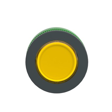 ZB5FW383 - Head for illuminated push button, Harmony XB5, antimicrobial, plastic, yellow, 30mm, universal LED, plain lens - Schneider Electric - Head for illuminated push button, Harmony XB5, antimicrobial, plastic, yellow, 30mm, universal LED, plain lens - Schneider Electric - 1