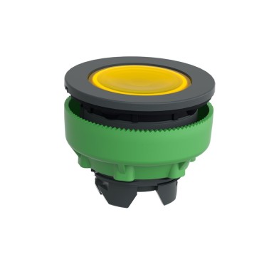 ZB5FW383 - Head for illuminated push button, Harmony XB5, antimicrobial, plastic, yellow, 30mm, universal LED, plain lens - Schneider Electric - Head for illuminated push button, Harmony XB5, antimicrobial, plastic, yellow, 30mm, universal LED, plain lens - Schneider Electric - 2