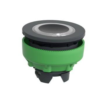 ZB5FW913 - Head for illuminated push button, Harmony XB5, plastic, white flush mounted, 30mm, universal LED, illuminated ring - Schneider Electric - Head for illuminated push button, Harmony XB5, plastic, white flush mounted, 30mm, universal LED, illuminated ring - Schneider Electric - 1