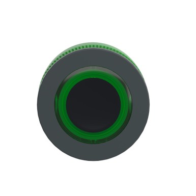 ZB5FW933 - Head for illuminated push button, Harmony XB5, plastic, green flush mounted, 30mm, universal LED, illuminated ring - Schneider Electric - Head for illuminated push button, Harmony XB5, plastic, green flush mounted, 30mm, universal LED, illuminated ring - Schneider Electric - 2