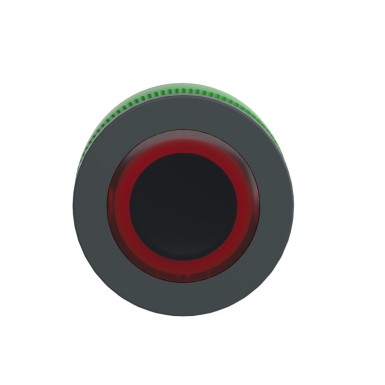 ZB5FW943 - Head for illuminated push button, Harmony XB5, plastic, red flush mounted, 30mm, universal LED, illuminated ring - Schneider Electric - Head for illuminated push button, Harmony XB5, plastic, red flush mounted, 30mm, universal LED, illuminated ring - Schneider Electric - 3