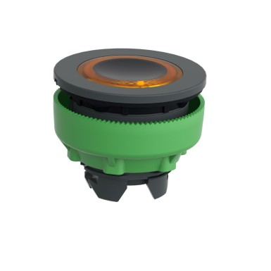 ZB5FW953 - Head for illuminated push button, Harmony XB5, plastic, orange flush mounted, 30mm, universal LED, illuminated ring - Schneider Electric - Head for illuminated push button, Harmony XB5, plastic, orange flush mounted, 30mm, universal LED, illuminated ring - Schneider Electric - 4