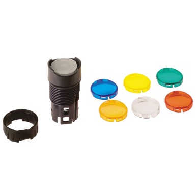 ZB6AF9 - Head for illuminated push button, Harmony XB6, flush pushbutton ? 16 latching with 6 coloured caps - Schneider Electric - Head for illuminated push button, Harmony XB6, flush pushbutton ? 16 latching with 6 coloured caps - Schneider Electric - 0