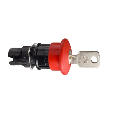 ZB6AS934 - Head for emergency stop push button, Harmony XB6, red mushroom 30mm, 16mm, trigger/latching key to release, unmarked - Schneider Electric - Head for emergency stop push button, Harmony XB6, red mushroom 30mm, 16mm, trigger/latching key to release, unmarked - Schneider Electric - 0