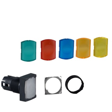 ZB6DW9 - Head for illuminated push button, Harmony XB6, flush pushbutton ? 16 spring return with 6 coloured c - Schneider Electric - Head for illuminated push button, Harmony XB6, flush pushbutton ? 16 spring return with 6 coloured c - Schneider Electric - 0