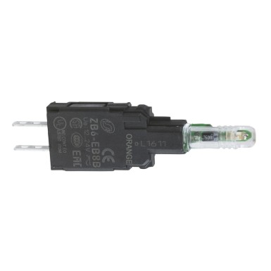 ZB6EB8B - Complete body for pilot lights, Harmony XB6, orange light block, with body/fixing collar, integral LED, 12…24V AC - Schneider Electric - Complete body for pilot lights, Harmony XB6, orange light block, with body/fixing collar, integral LED, 12…24V AC - Schneider Electric - 0