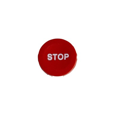 ZB6YA441 - Harmony XB6, red cap marked STOP for circular non illuminated pushbutton ? 16 - Schneider Electric - Harmony XB6, red cap marked STOP for circular non illuminated pushbutton ? 16 - Schneider Electric - 0