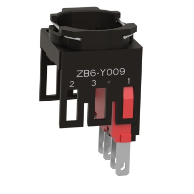 ZB6Z2B - Complete body for push buttons or selector switches, Harmony XB6, single contact, with body/fixing collar, faston connector, 1NC - Schneider Electric - Complete body for push buttons or selector switches, Harmony XB6, single contact, with body/fixing collar, faston connector, 1NC - Schneider Electric - 5