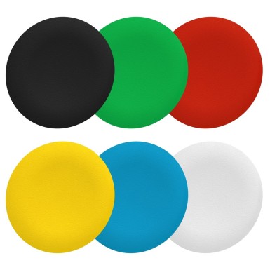 ZBAF9 - Harmony XB4, Harmony XB5, Antimicrobial set of 6 colors plain cap for flush mounted push button - Schneider Electric - Harmony XB4, Harmony XB5, Antimicrobial set of 6 colors plain cap for flush mounted push button - Schneider Electric - 0