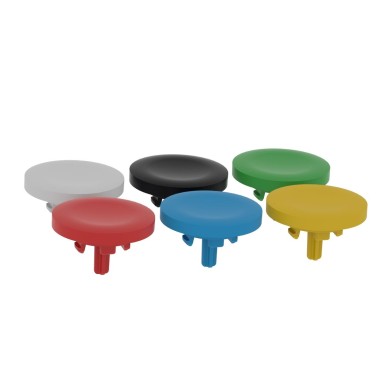 ZBAF9 - Harmony XB4, Harmony XB5, Antimicrobial set of 6 colors plain cap for flush mounted push button - Schneider Electric - Harmony XB4, Harmony XB5, Antimicrobial set of 6 colors plain cap for flush mounted push button - Schneider Electric - 5