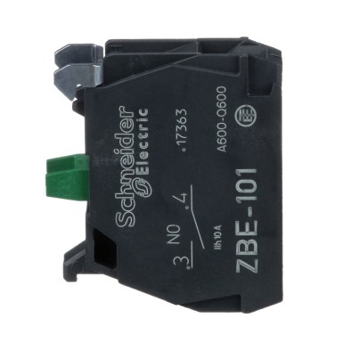 ZBE101 - Single contact block, Harmony XB4, silver alloy, screw clamp terminal, 1NO - Schneider Electric - Single contact block, Harmony XB4, silver alloy, screw clamp terminal, 1NO - Schneider Electric - 1