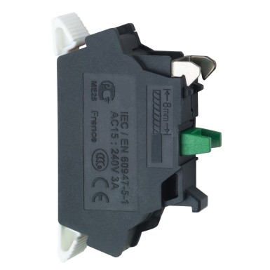 ZBE1015 - Single contact block, Harmony XB4, silver alloy, spring clamp terminal, 1NO - Schneider Electric - Single contact block, Harmony XB4, silver alloy, spring clamp terminal, 1NO - Schneider Electric - 0