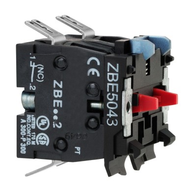 ZBE5043 - Contact block, Harmony XB4, Harmony XB5, double contact, high power switching contacts, faston connector, 2NC - Schneider Electric - Contact block, Harmony XB4, Harmony XB5, double contact, high power switching contacts, faston connector, 2NC - Schneider Electric - 0