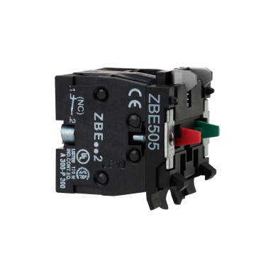 ZBE505 - Harmony XB4, High power switching contacts block, silver alloy, screw clamp terminal, 1NO + 1 NC - Schneider Electric - Harmony XB4, High power switching contacts block, silver alloy, screw clamp terminal, 1NO + 1 NC - Schneider Electric - 0